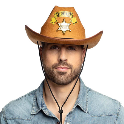 Chapeau Cowboy Sheriff Adulte - 5 modèles assortis