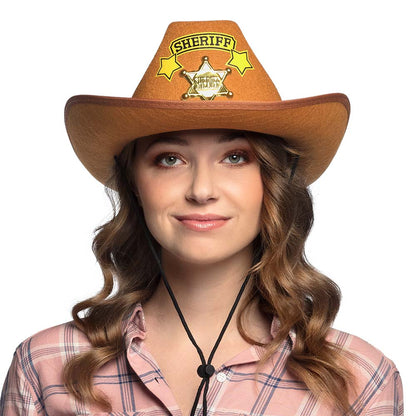 Chapeau Cowboy Sheriff Adulte - 5 modèles assortis
