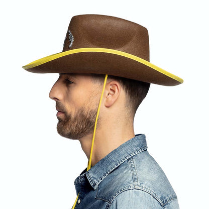Chapeau Cowboy Sheriff Adulte - 5 modèles assortis