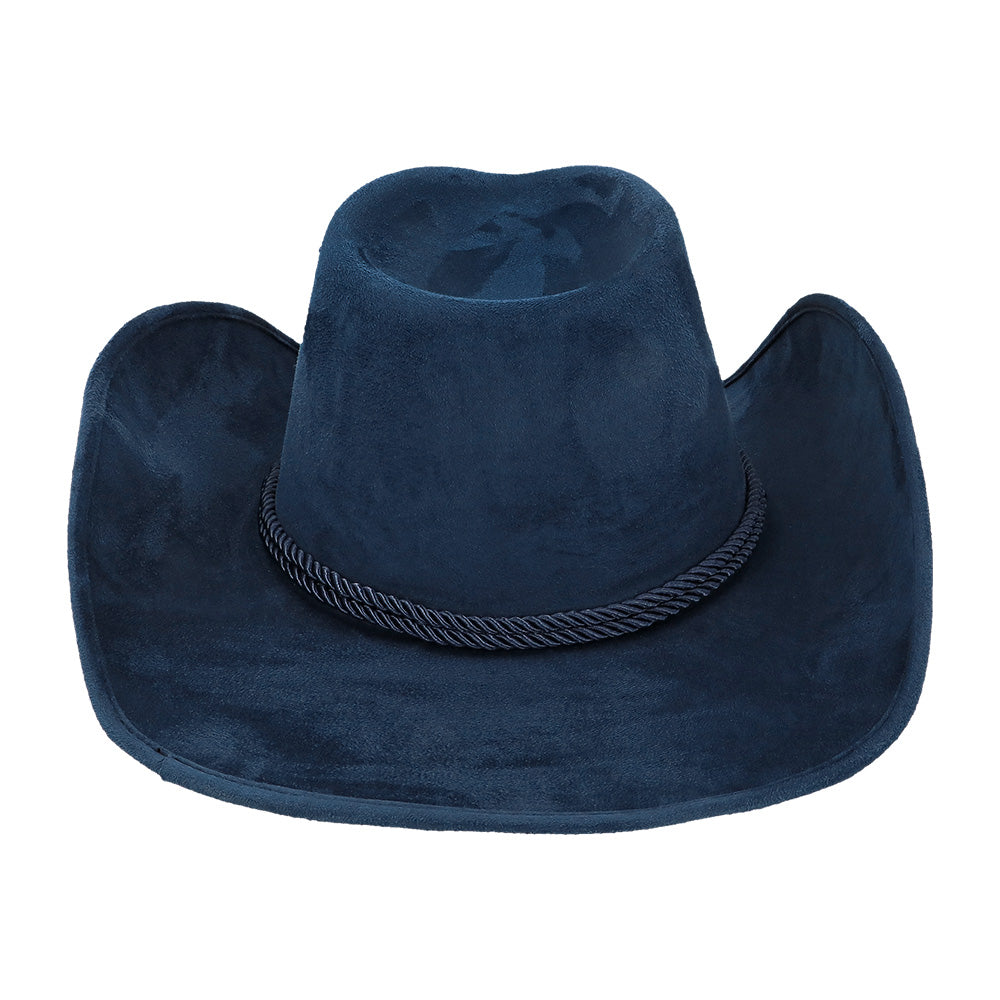 Chapeau de Cowboy Sheriff Bleu Marine avec Étoile Dorée