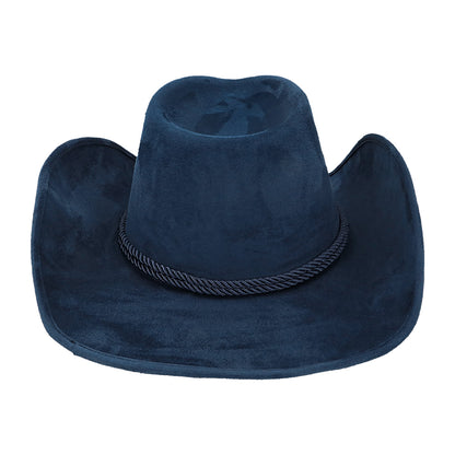 Chapeau de Cowboy Sheriff Bleu Marine avec Étoile Dorée