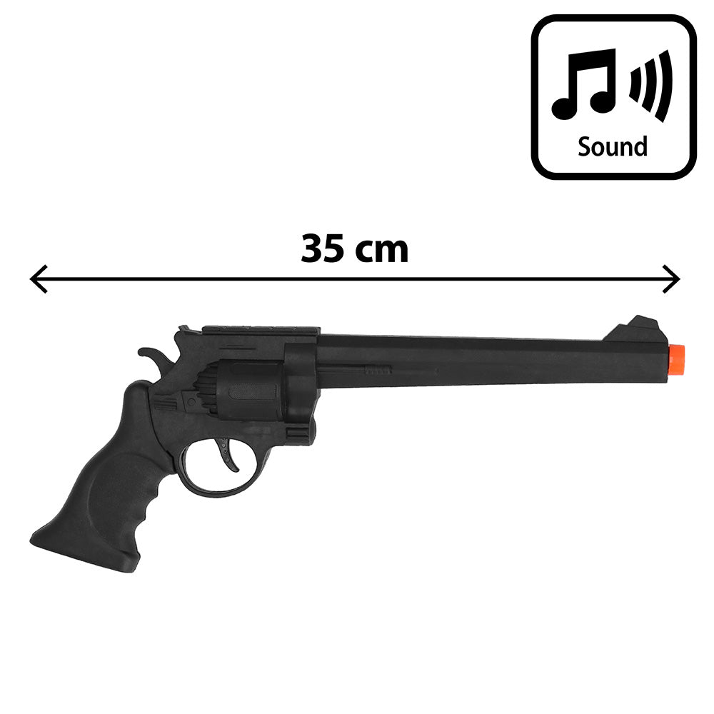 Pistolet Revolver Western Sonore 35cm - Accessoire Cowboy