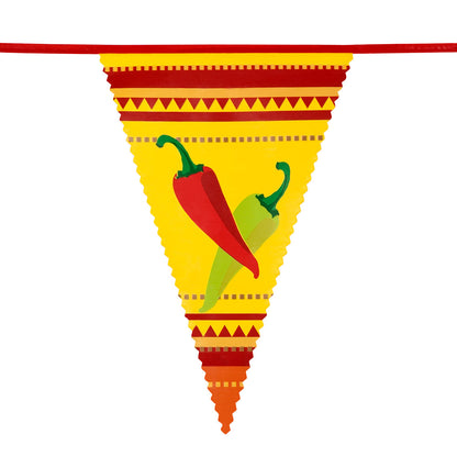 Guirlande Fiesta Mexicaine 4m - Décoration Piment Sombrero Cactus