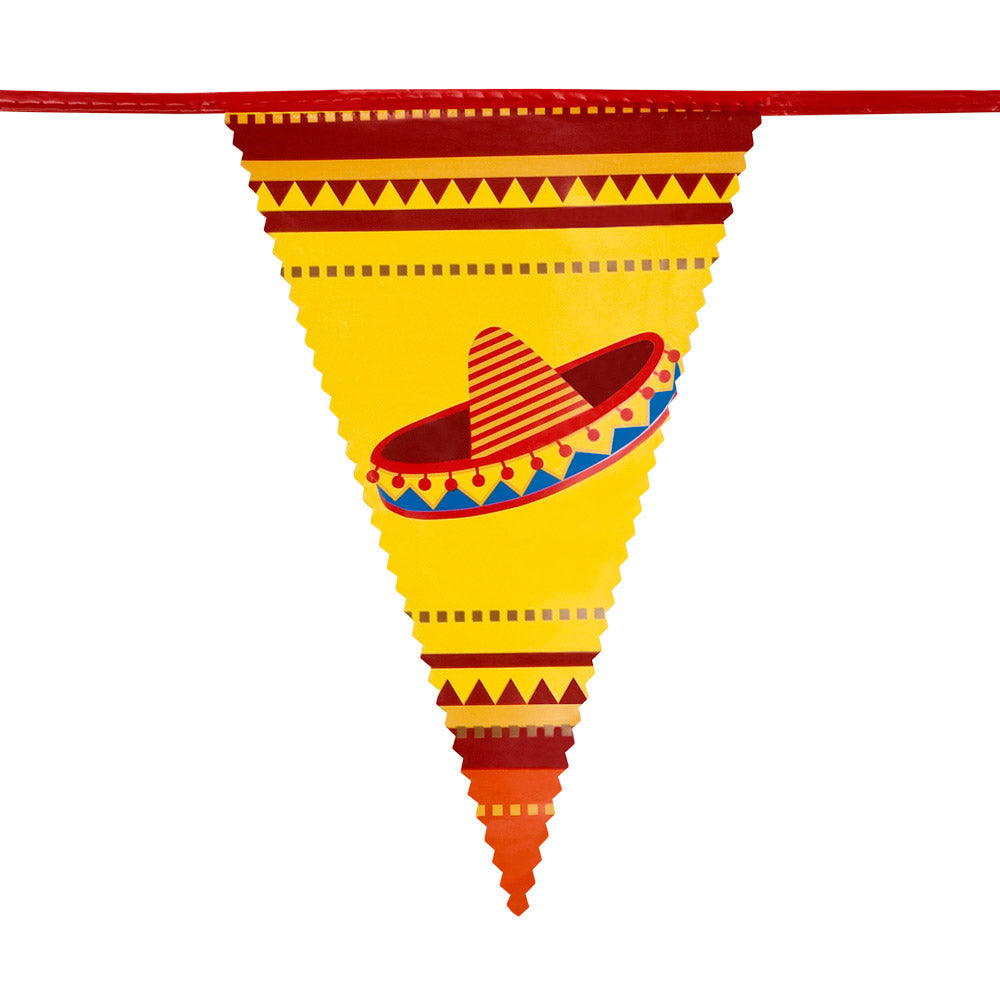 Guirlande Fiesta Mexicaine 4m - Décoration Piment Sombrero Cactus
