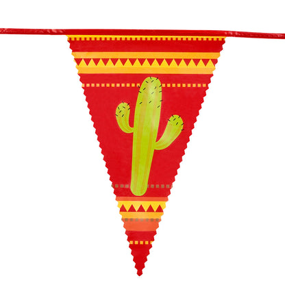 Guirlande Fiesta Mexicaine 4m - Décoration Piment Sombrero Cactus