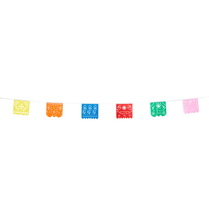 Guirlande Drapeaux Mexicains Colorés - 6 Fanions 16cm