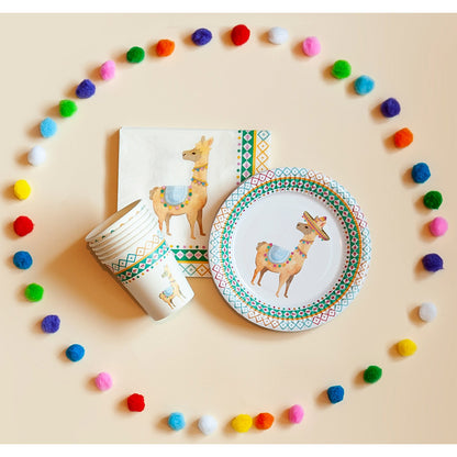 Gobelets Lama Colorés - Vaisselle Fête Anniversaire Enfant