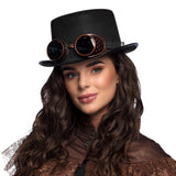 Haut-de-forme Steampunk avec Lunettes Copper Party