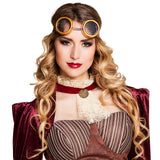 Lunettes Steampunk Dorées avec Verres Fumés - Accessoire