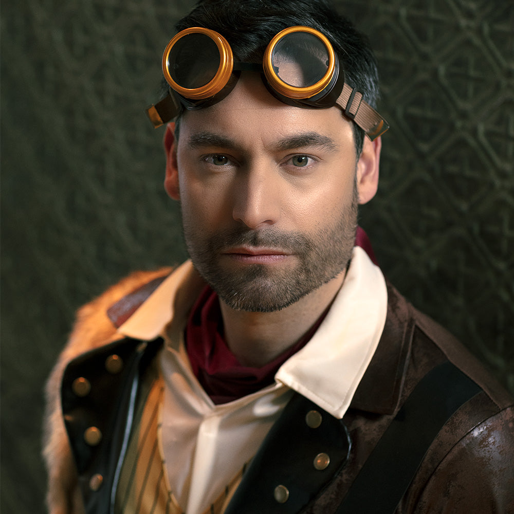 Lunettes Steampunk Dorées avec Verres Fumés - Accessoire