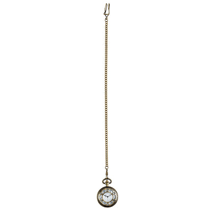 Montre Gousset Steampunk Chaîne Dorée - Accessoire Déguisement