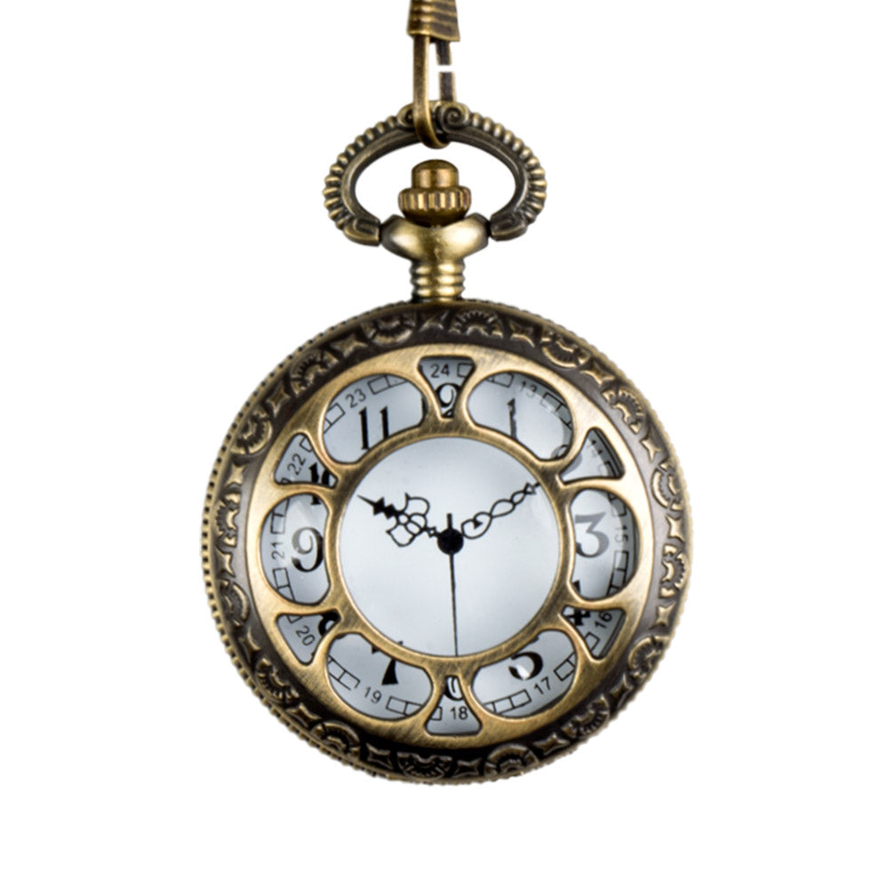 Montre Gousset Steampunk Chaîne Dorée - Accessoire Déguisement