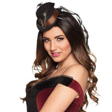 Chapeau Steampunk Noir avec Voile - Accessoire Déguisement