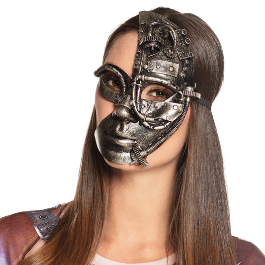 Masque Steampunk Mécanique Argenté - Accessoire Déguisement