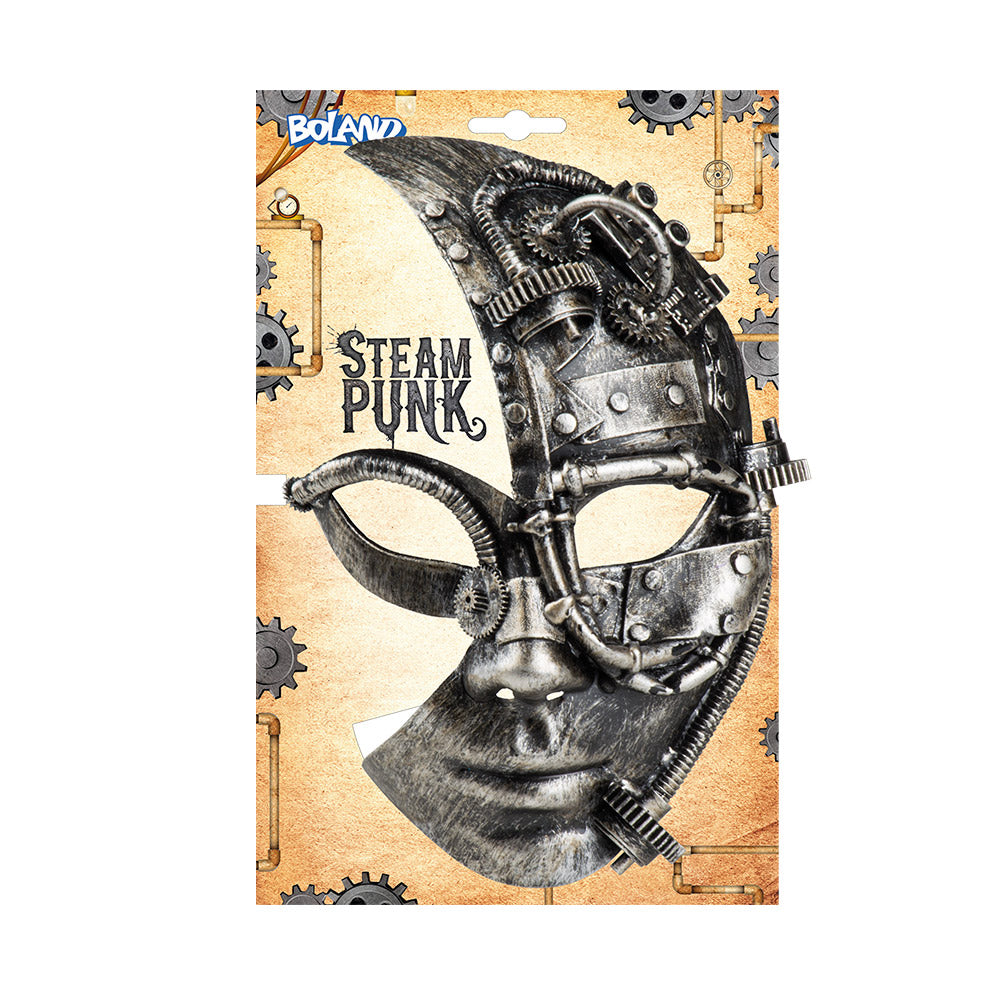 Masque Steampunk Mécanique Argenté - Accessoire Déguisement