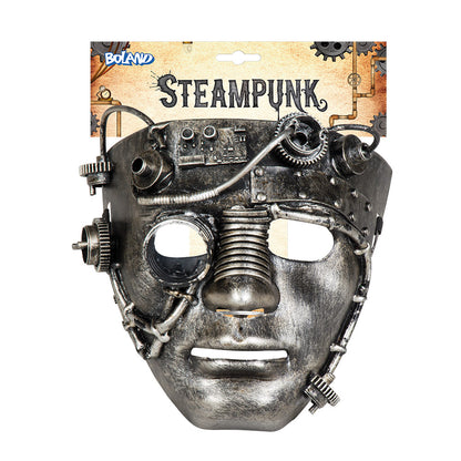 Masque Steampunk Métallique avec Accessoires - Déguisement Cyberpunk