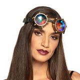 Lunettes Steampunk Cristaux Prismatiques - Accessoire Rétrofuturiste