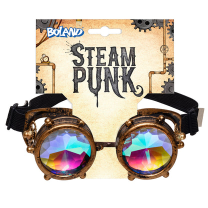 Lunettes Steampunk Cristaux Prismatiques - Accessoire Rétrofuturiste