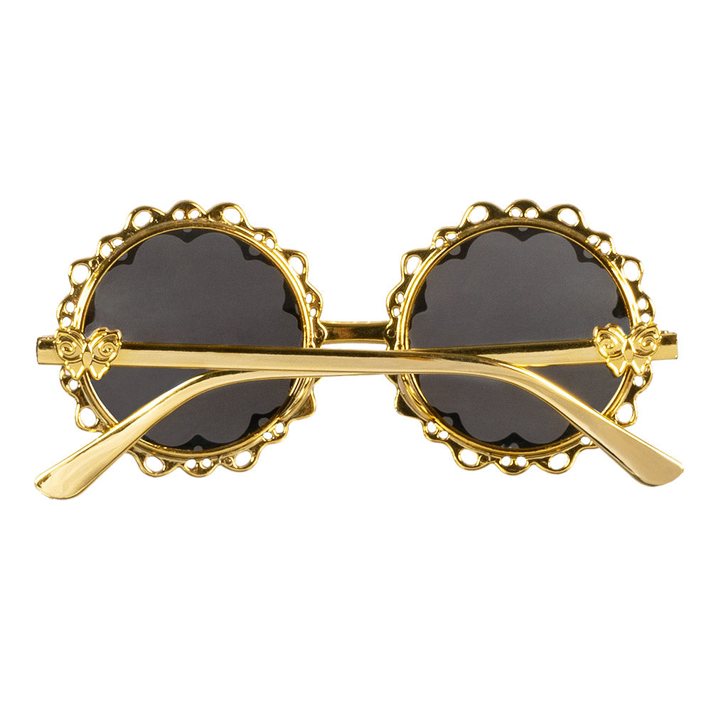 Lunettes Steampunk Dorées Fleur - Accessoire Carnaval Rétro