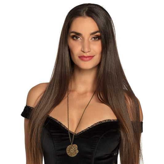 Collier Steampunk Engrenages Dorés - Accessoire Costume