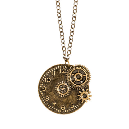 Collier Steampunk Engrenages Dorés - Accessoire Costume