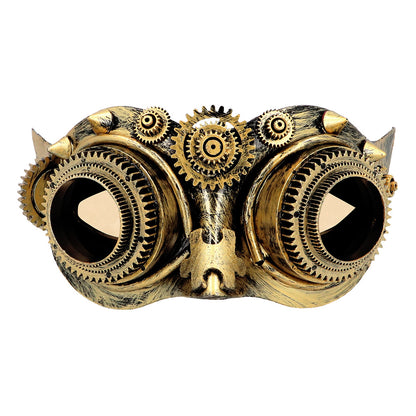 Lunettes Steampunk Doré Engrenages - Accessoire Costume Vintage
