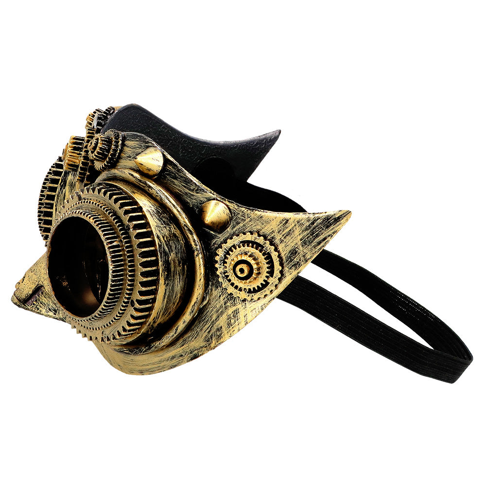Lunettes Steampunk Doré Engrenages - Accessoire Costume Vintage