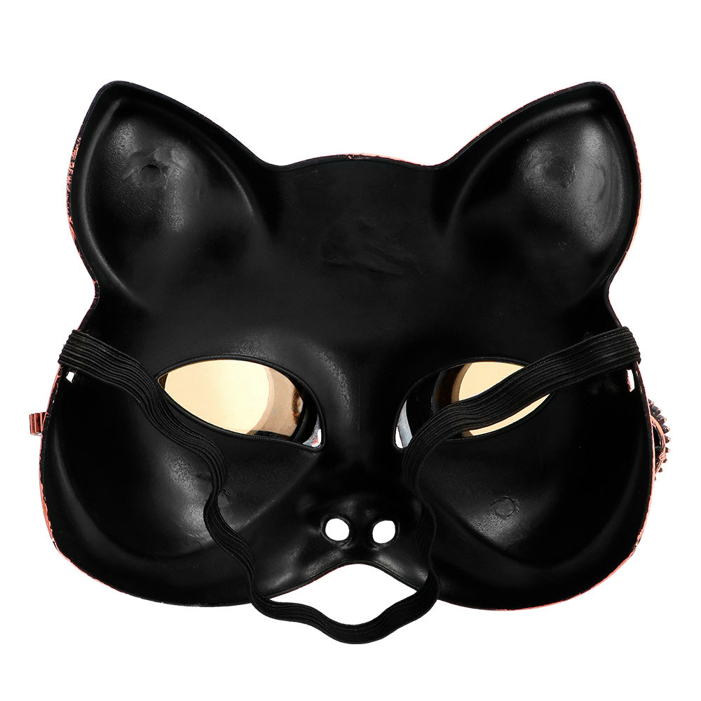 Masque Steampunk Chat Mécanique avec Engrenages