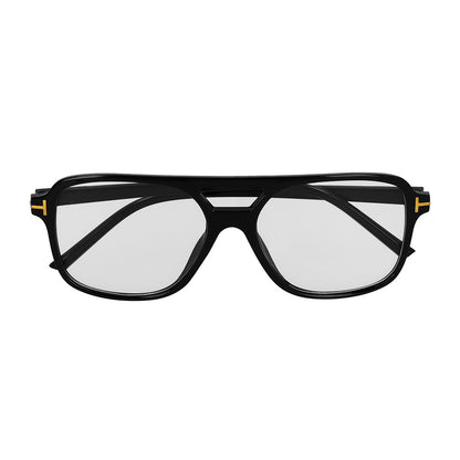 Ensemble Élégant 3 Pièces Noir & Or - Chapeau, Lunettes & Chaîne Dollar