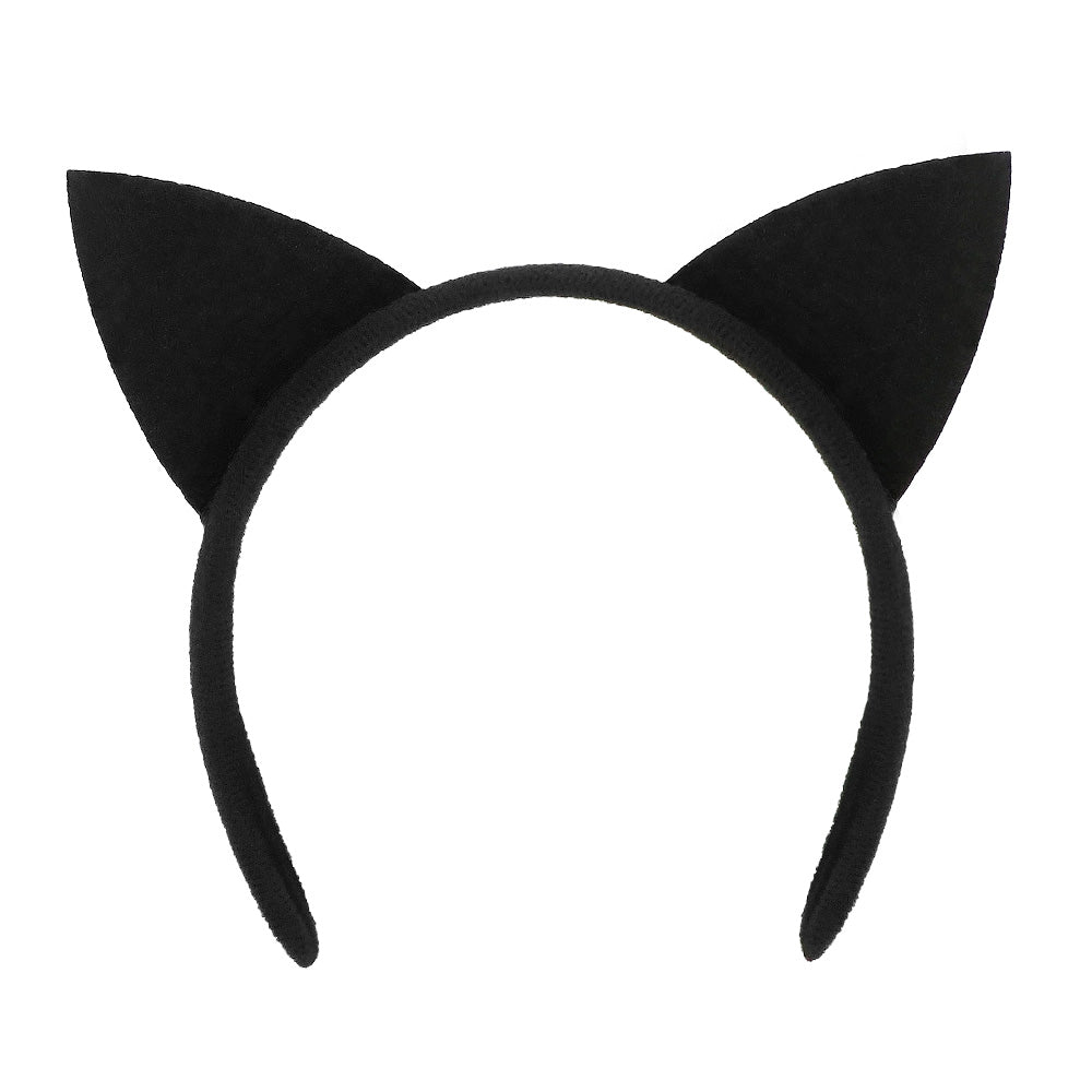 Kit Accessoires Chat Strass Noir - Serre-tête & Collier Ajustable