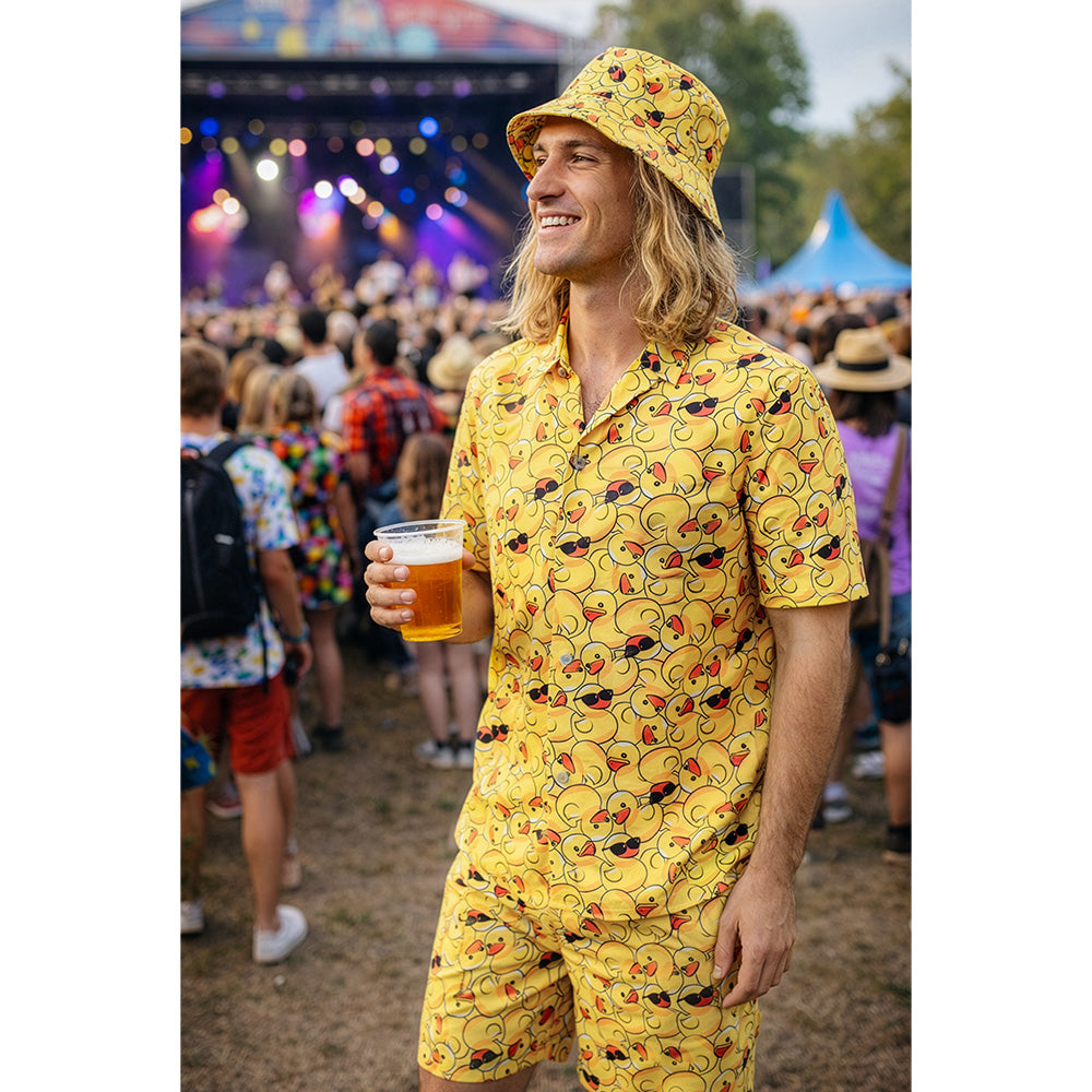 Costume Canard Jaune Complet - Chemise Short et Chapeau