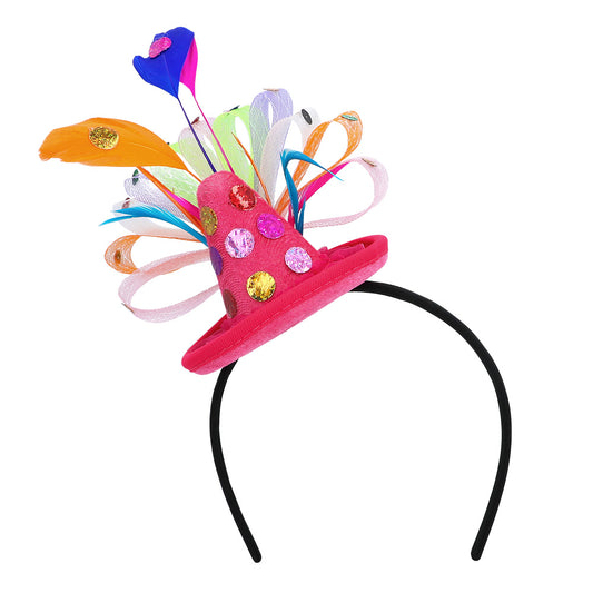 Serre-tête Fleurs Colorées Festif - Accessoire de Fête Luxe