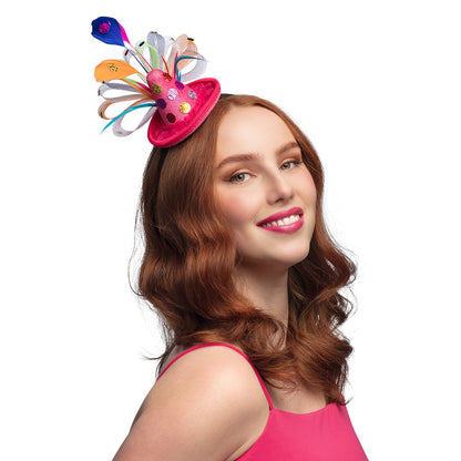 Serre-tête Fleurs Colorées Festif - Accessoire de Fête Luxe