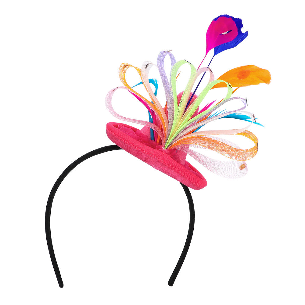 Serre-tête Fleurs Colorées Festif - Accessoire de Fête Luxe