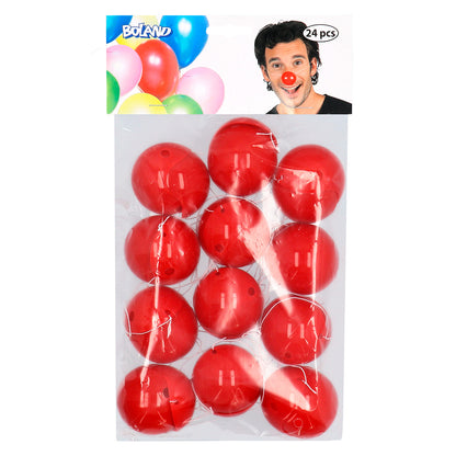 Nez de Clown Rouge Lumineux - Pack 24 pièces