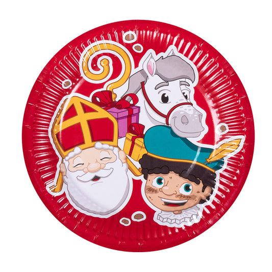 Assiettes Saint Nicolas Décoratives - Lot de 8 Pièces