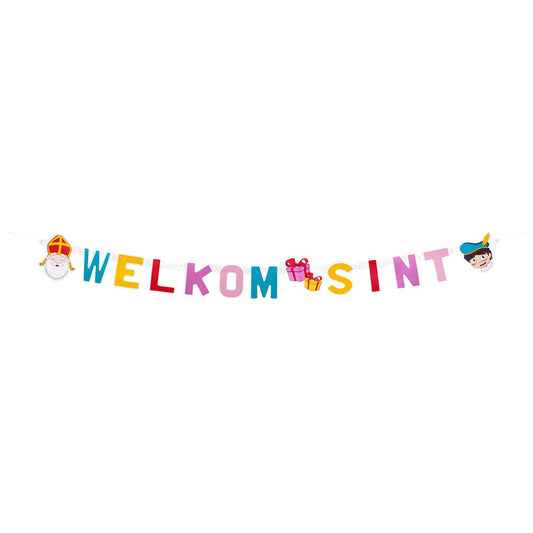 Guirlande Welkom Sint Colorée - Décoration Fête Sinterklaas