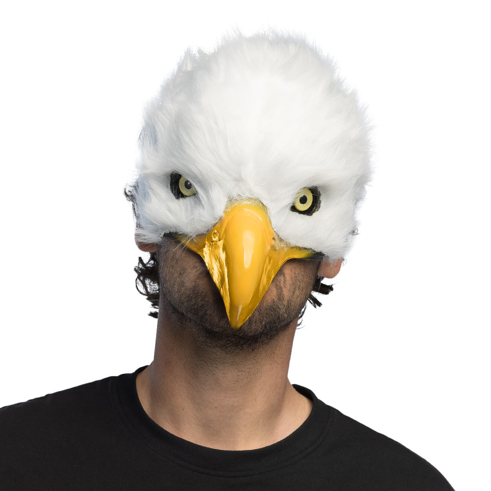 Masque Aigle Blanc avec Bec Jaune - Déguisement Adulte Réaliste