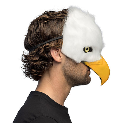 Masque Aigle Blanc avec Bec Jaune - Déguisement Adulte Réaliste