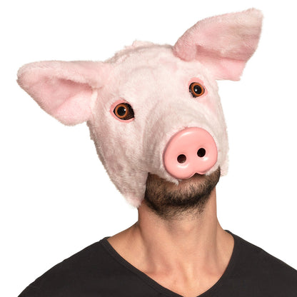 Masque de Cochon Rose Réaliste - Accessoire Déguisement Adulte