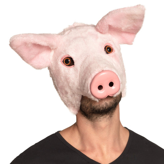 Masque de Cochon Rose Réaliste - Accessoire Déguisement Adulte
