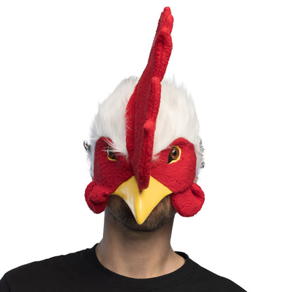 Masque de Coq Rouge et Blanc - Déguisement Carnaval Adulte