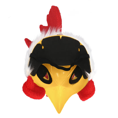 Masque de Coq Rouge et Blanc - Déguisement Carnaval Adulte