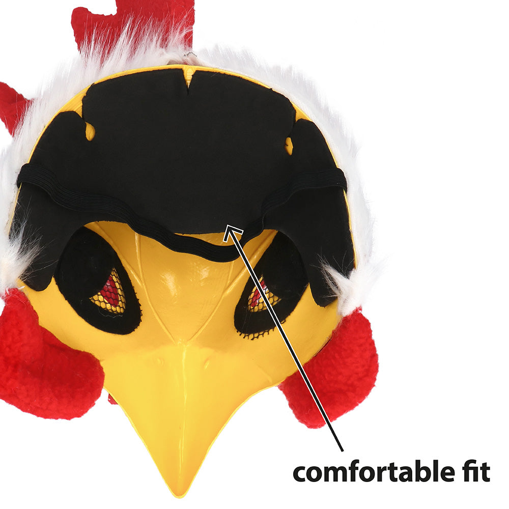 Masque de Coq Rouge et Blanc - Déguisement Carnaval Adulte