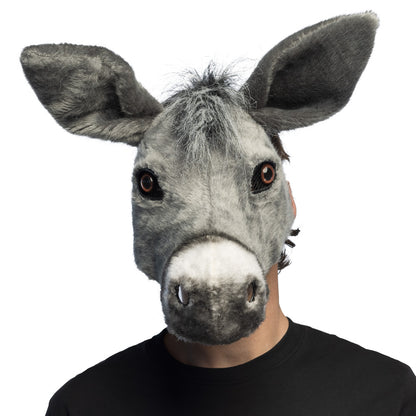 Masque Âne Gris Réaliste - Déguisement Animal Complet