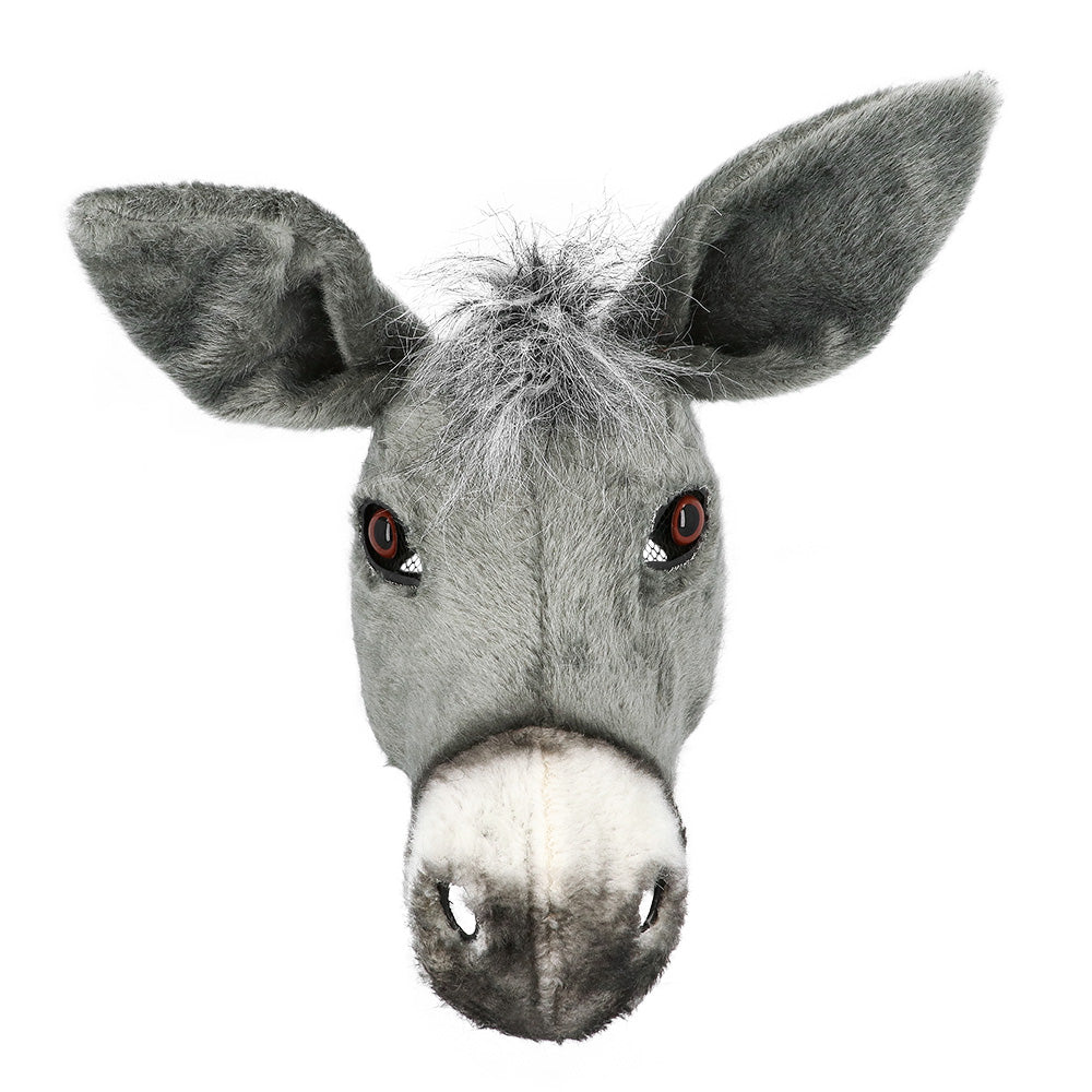 Masque Âne Gris Réaliste - Déguisement Animal Complet
