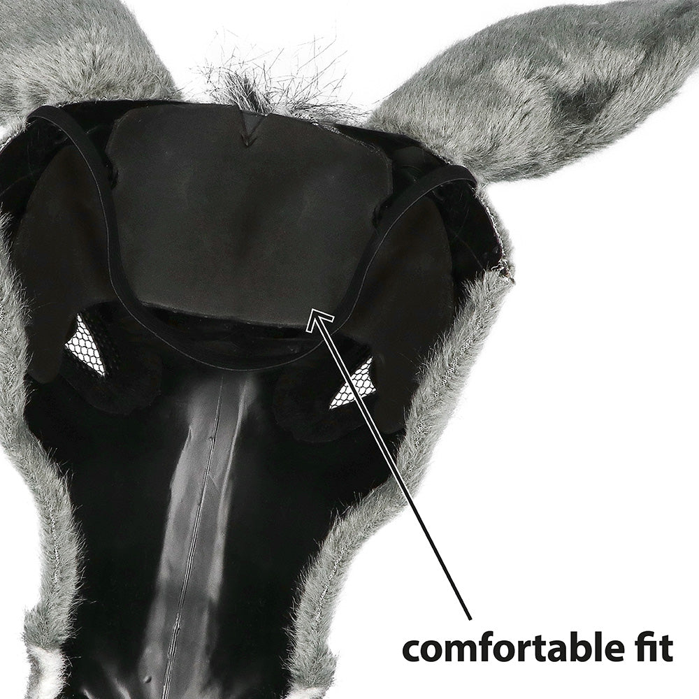 Masque Âne Gris Réaliste - Déguisement Animal Complet
