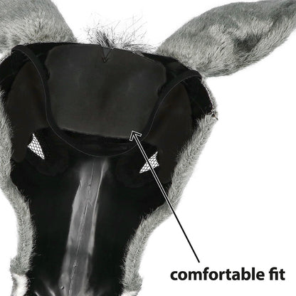Masque Âne Gris Réaliste - Déguisement Animal Complet