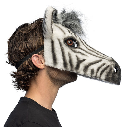Masque Zèbre Réaliste en Latex - Déguisement Animal Adulte