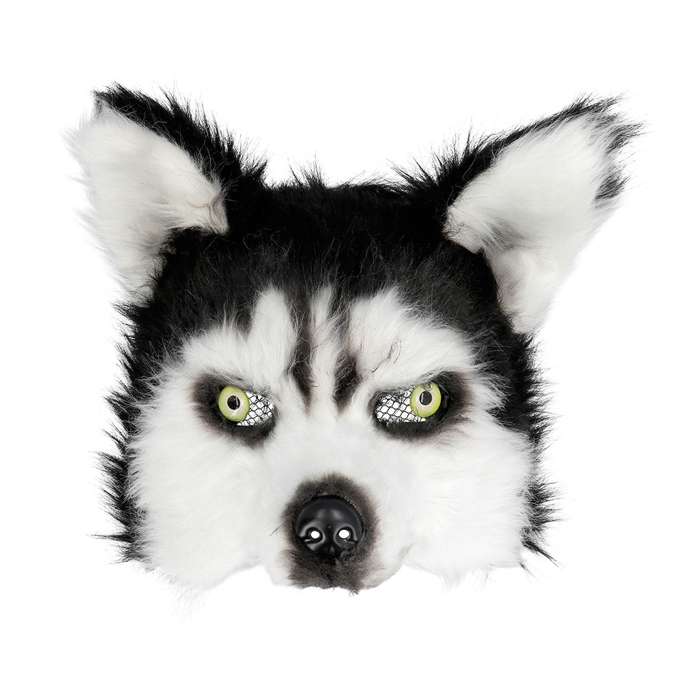 Masque Husky Noir Blanc - Déguisement Chien Sibérien Adulte